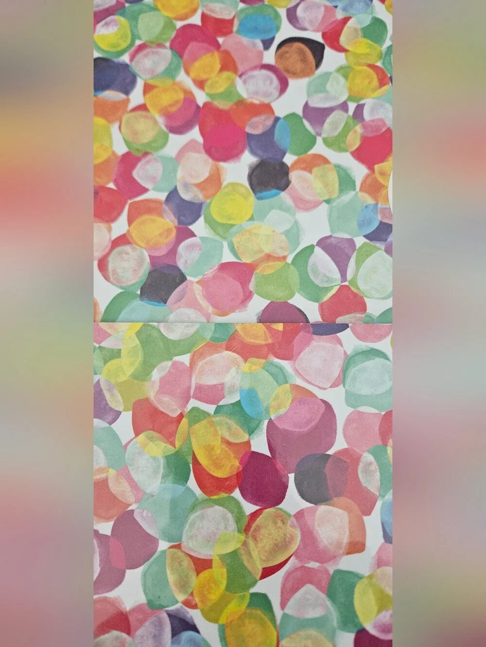 Slant Multicolor Confetti Paper Placemats Set Of 2 NWT